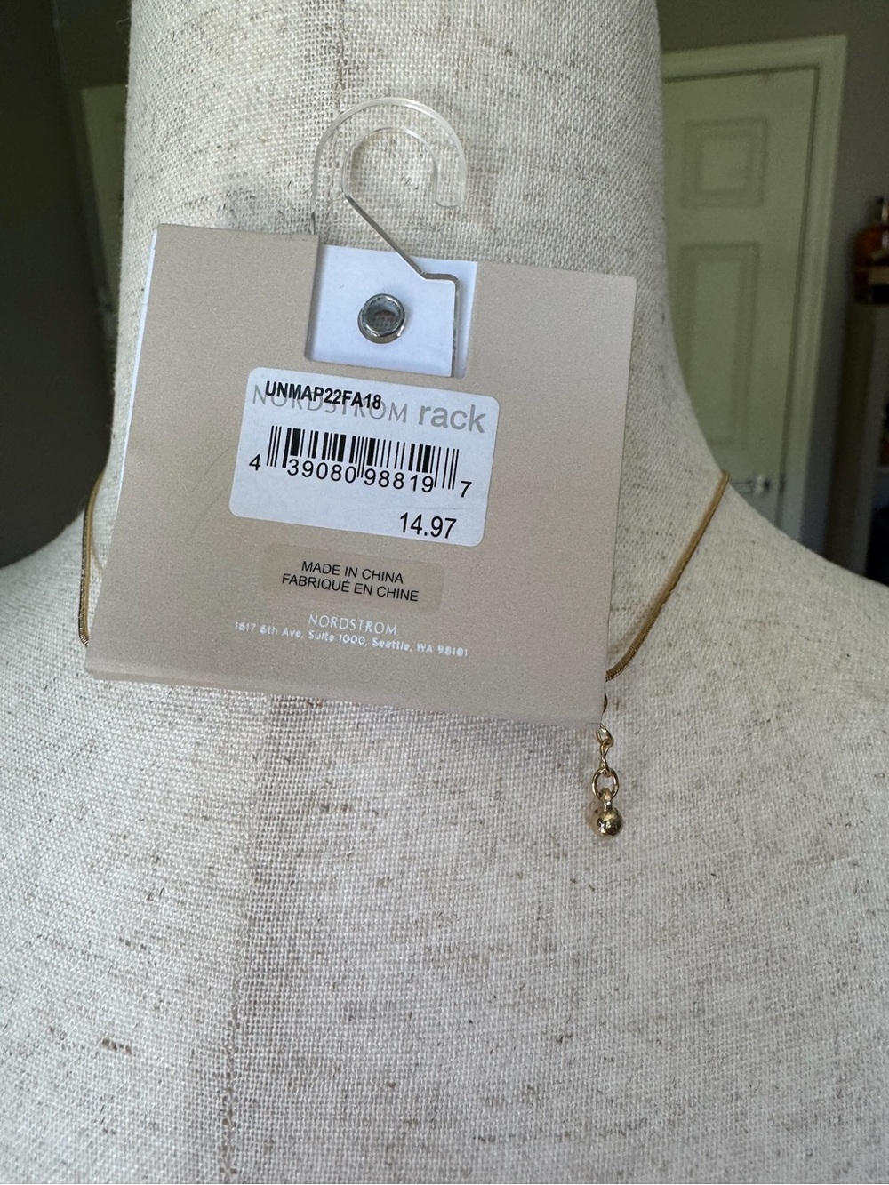 14th & Union Elegant Gold Long Lariat Necklace and Earrings set - Picture 8 of 12